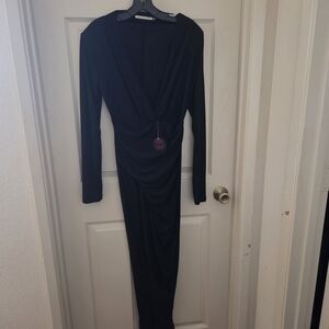 Elegant Black Long Sleeve Dress